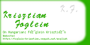 krisztian foglein business card